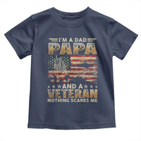 Funny Veteran Dad Toddler T Shirt Funny Military Veteran USA Flag - Wonder Print Shop