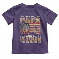 Funny Veteran Dad Toddler T Shirt Funny Military Veteran USA Flag - Wonder Print Shop