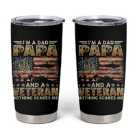 Funny Veteran Dad Tumbler Cup Funny Military Veteran USA Flag - Wonder Print Shop