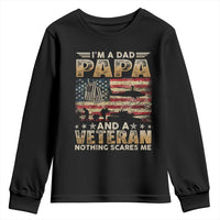 Funny Veteran Dad Youth Sweatshirt Funny Military Veteran USA Flag - Wonder Print Shop