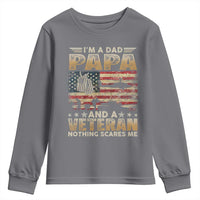 Funny Veteran Dad Youth Sweatshirt Funny Military Veteran USA Flag - Wonder Print Shop