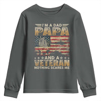 Funny Veteran Dad Youth Sweatshirt Funny Military Veteran USA Flag - Wonder Print Shop
