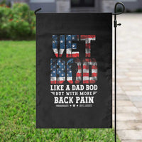 Vet Bod Garden Flag Funny Military Veteran Dad Bod American Flag - Wonder Print Shop