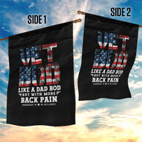 Vet Bod Garden Flag Funny Military Veteran Dad Bod American Flag - Wonder Print Shop