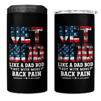 Vet Bod 4 in 1 Can Cooler Tumbler Funny Military Veteran Dad Bod American Flag - Wonder Print Shop