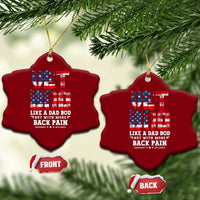 Vet Bod Ceramic Ornament Funny Military Veteran Dad Bod American Flag - Wonder Print Shop