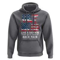Vet Bod Hoodie Funny Military Veteran Dad Bod American Flag - Wonder Print Shop