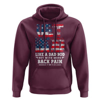 Vet Bod Hoodie Funny Military Veteran Dad Bod American Flag - Wonder Print Shop