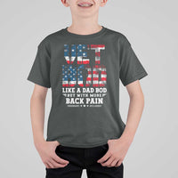 Vet Bod T Shirt For Kid Funny Military Veteran Dad Bod American Flag - Wonder Print Shop