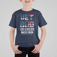 Vet Bod T Shirt For Kid Funny Military Veteran Dad Bod American Flag - Wonder Print Shop