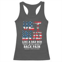 Vet Bod Racerback Tank Top Funny Military Veteran Dad Bod American Flag - Wonder Print Shop