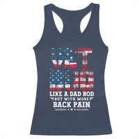 Vet Bod Racerback Tank Top Funny Military Veteran Dad Bod American Flag - Wonder Print Shop
