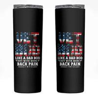 Vet Bod Skinny Tumbler Funny Military Veteran Dad Bod American Flag - Wonder Print Shop
