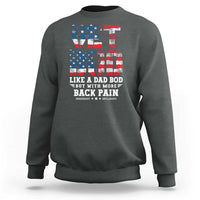 Vet Bod Sweatshirt Funny Military Veteran Dad Bod American Flag - Wonder Print Shop