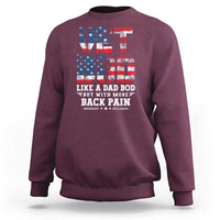 Vet Bod Sweatshirt Funny Military Veteran Dad Bod American Flag - Wonder Print Shop