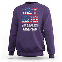 Vet Bod Sweatshirt Funny Military Veteran Dad Bod American Flag - Wonder Print Shop