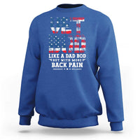 Vet Bod Sweatshirt Funny Military Veteran Dad Bod American Flag - Wonder Print Shop
