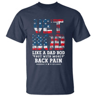 Vet Bod T Shirt Funny Military Veteran Dad Bod American Flag - Wonder Print Shop