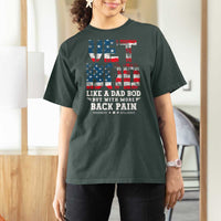 Vet Bod T Shirt For Women Funny Military Veteran Dad Bod American Flag - Wonder Print Shop