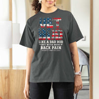 Vet Bod T Shirt For Women Funny Military Veteran Dad Bod American Flag - Wonder Print Shop