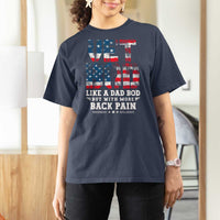 Vet Bod T Shirt For Women Funny Military Veteran Dad Bod American Flag - Wonder Print Shop