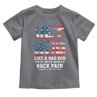 Vet Bod Toddler T Shirt Funny Military Veteran Dad Bod American Flag - Wonder Print Shop
