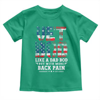 Vet Bod Toddler T Shirt Funny Military Veteran Dad Bod American Flag - Wonder Print Shop