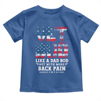 Vet Bod Toddler T Shirt Funny Military Veteran Dad Bod American Flag - Wonder Print Shop
