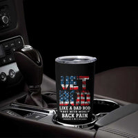 Vet Bod Tumbler Cup Funny Military Veteran Dad Bod American Flag - Wonder Print Shop