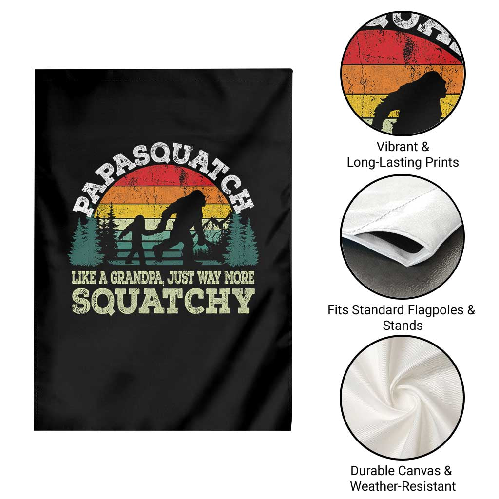Grandpa Bigfoot Garden Flag Retro Sasquatch Funny - Wonder Print Shop