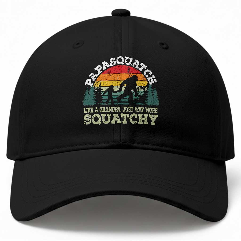 Grandpa Bigfoot Baseball Cap Retro Sasquatch Funny