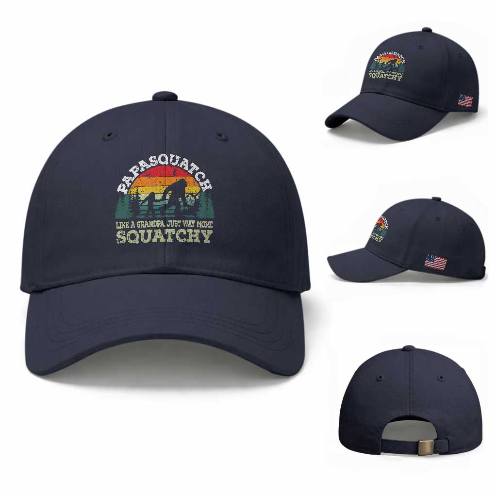 Grandpa Bigfoot Baseball Cap Retro Sasquatch Funny