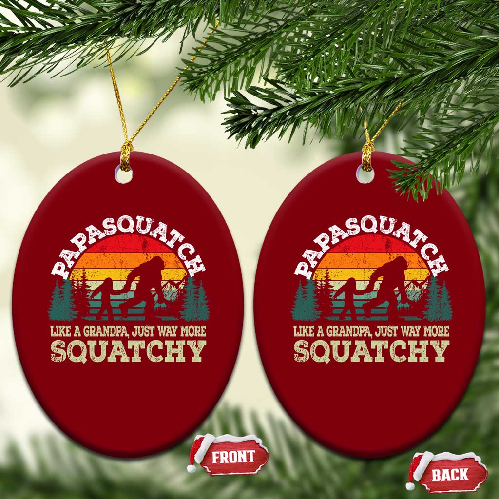 Grandpa Bigfoot Ceramic Ornament Retro Sasquatch Funny - Wonder Print Shop