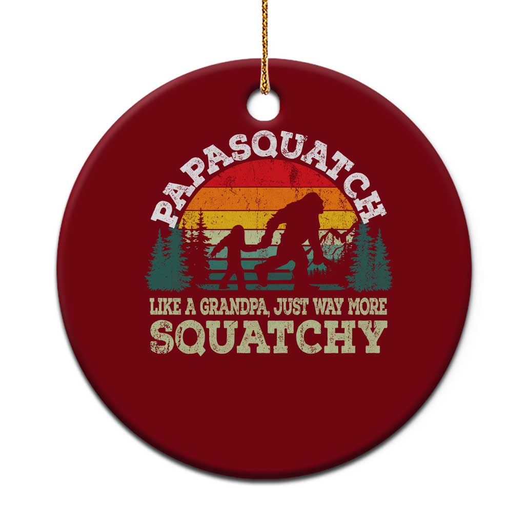 Grandpa Bigfoot Ceramic Ornament Retro Sasquatch Funny - Wonder Print Shop