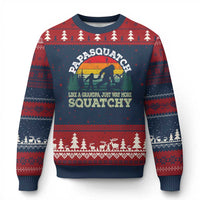 Grandpa Bigfoot Ugly Christmas Sweater Retro Sasquatch Funny - Wonder Print Shop