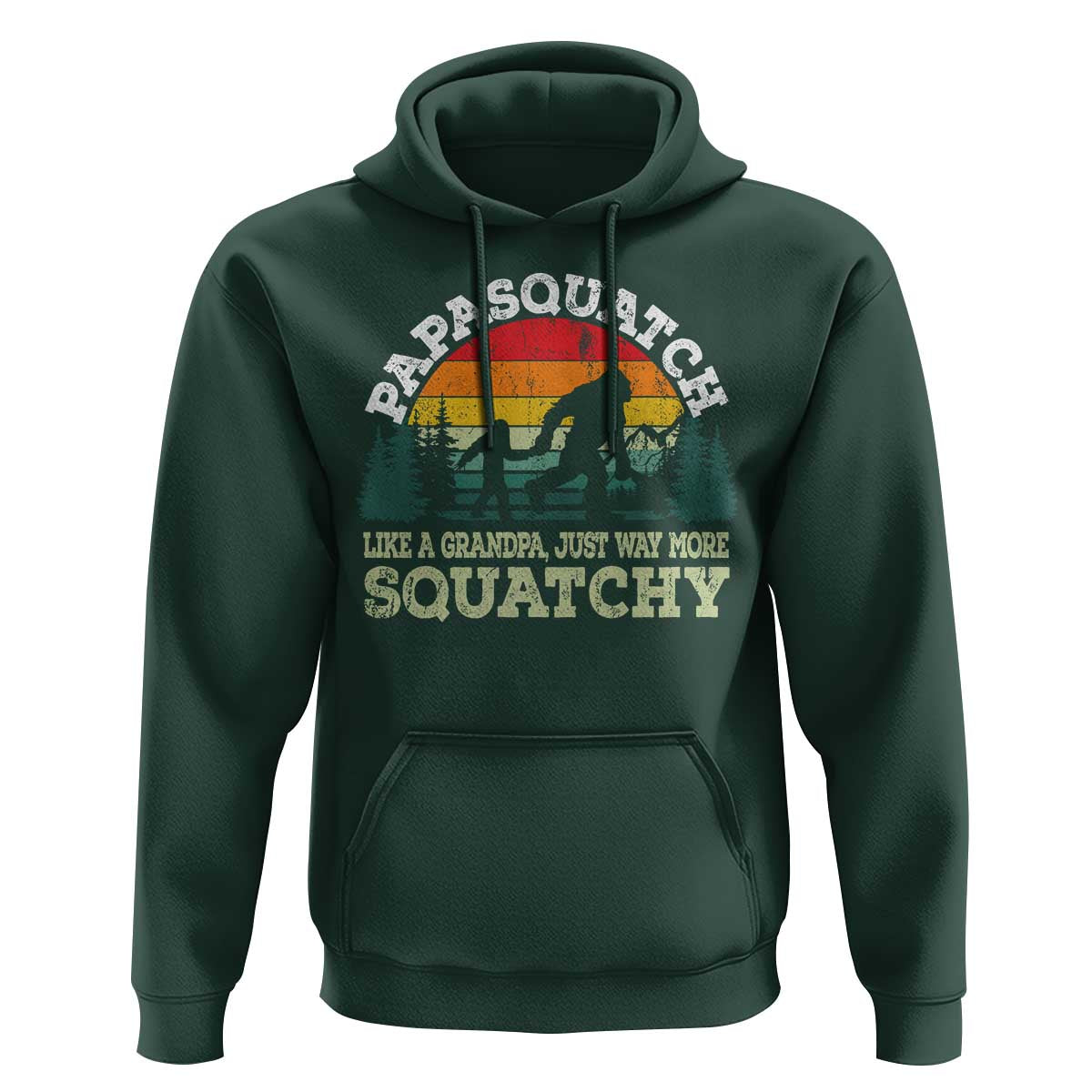 Grandpa Bigfoot Hoodie Retro Sasquatch Funny - Wonder Print Shop