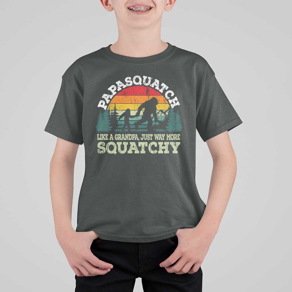 Grandpa Bigfoot T Shirt For Kid Retro Sasquatch Funny - Wonder Print Shop