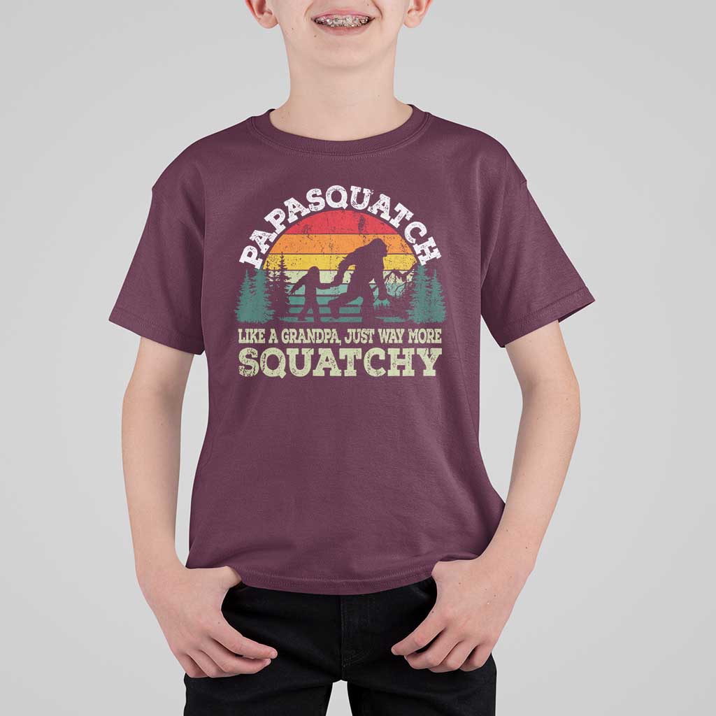 Grandpa Bigfoot T Shirt For Kid Retro Sasquatch Funny - Wonder Print Shop