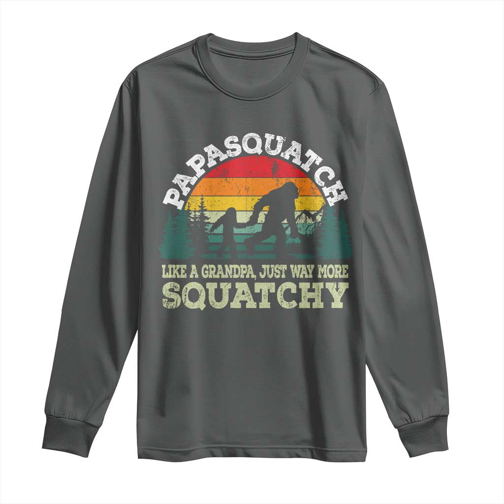 Grandpa Bigfoot Long Sleeve Shirt Retro Sasquatch Funny - Wonder Print Shop