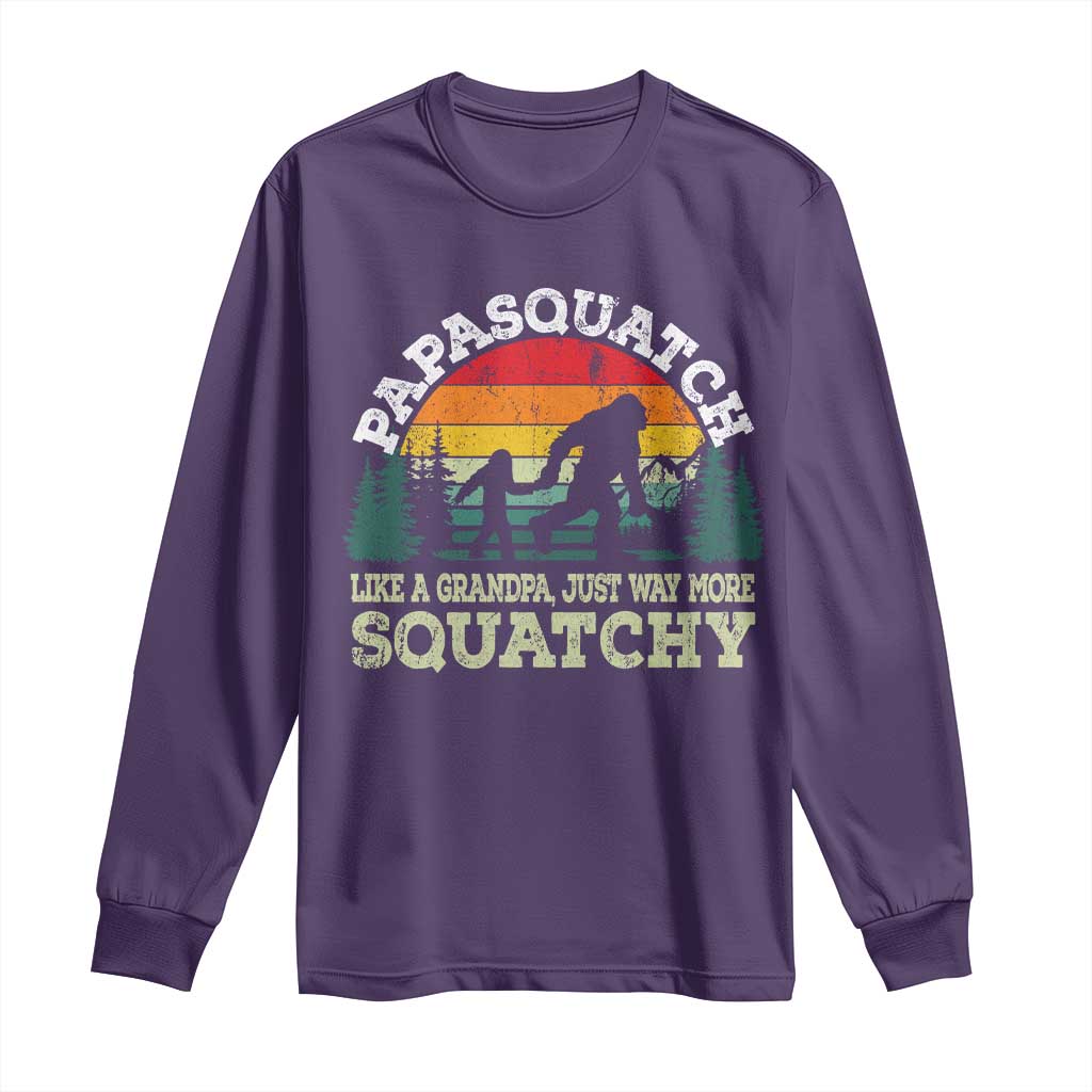 Grandpa Bigfoot Long Sleeve Shirt Retro Sasquatch Funny - Wonder Print Shop