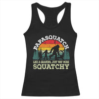 Grandpa Bigfoot Racerback Tank Top Retro Sasquatch Funny - Wonder Print Shop