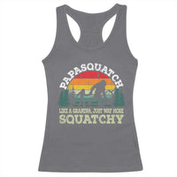 Grandpa Bigfoot Racerback Tank Top Retro Sasquatch Funny - Wonder Print Shop
