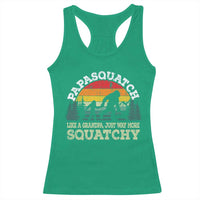Grandpa Bigfoot Racerback Tank Top Retro Sasquatch Funny - Wonder Print Shop