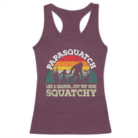 Grandpa Bigfoot Racerback Tank Top Retro Sasquatch Funny - Wonder Print Shop