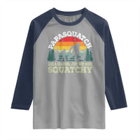 Grandpa Bigfoot Raglan Shirt Retro Sasquatch Funny - Wonder Print Shop