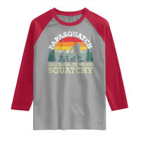 Grandpa Bigfoot Raglan Shirt Retro Sasquatch Funny - Wonder Print Shop
