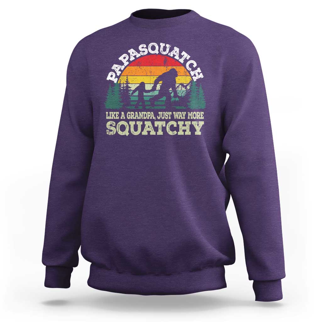Grandpa Bigfoot Sweatshirt Retro Sasquatch Funny - Wonder Print Shop
