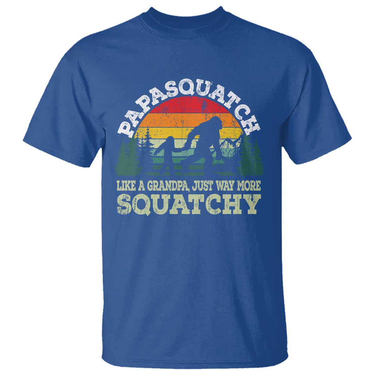 Grandpa Bigfoot T Shirt Retro Sasquatch Funny - Wonder Print Shop