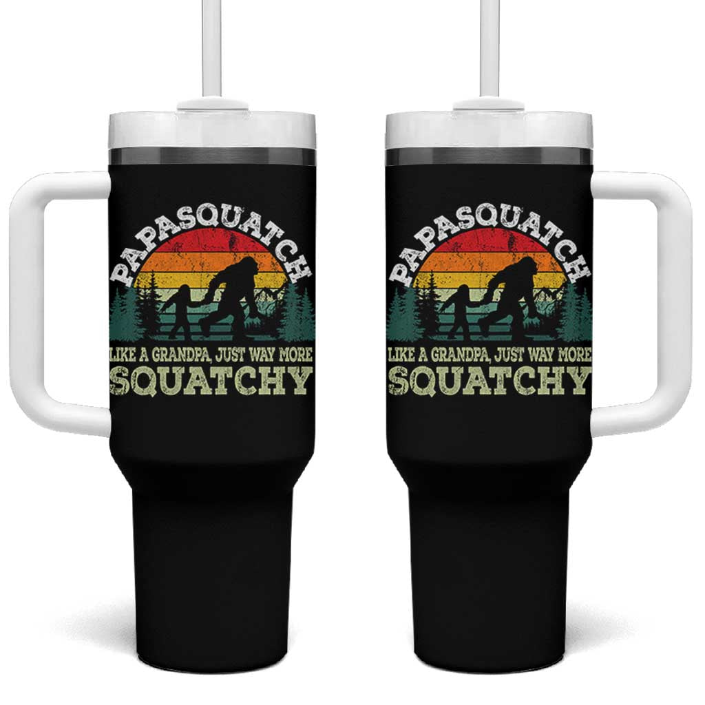 Grandpa Bigfoot Tumbler With Handle Retro Sasquatch Funny - Wonder Print Shop