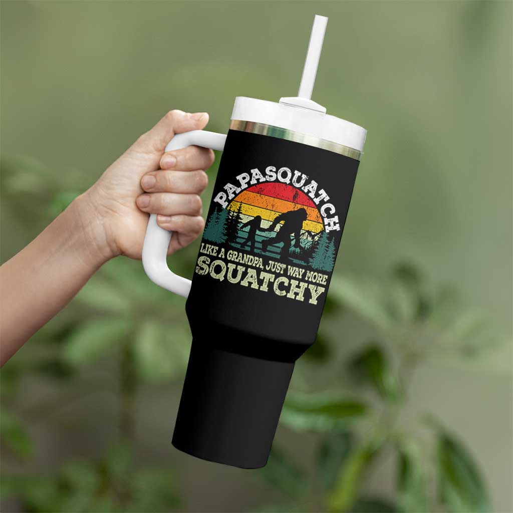 Grandpa Bigfoot Tumbler With Handle Retro Sasquatch Funny - Wonder Print Shop